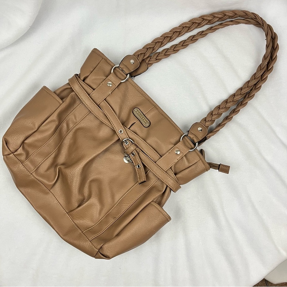 Rosetti Tan Leather Tote Bag